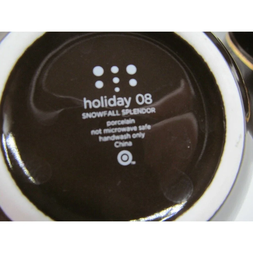 J C Penney Holiday 08 Snowfall Splendor Cereal Bowls 5.5